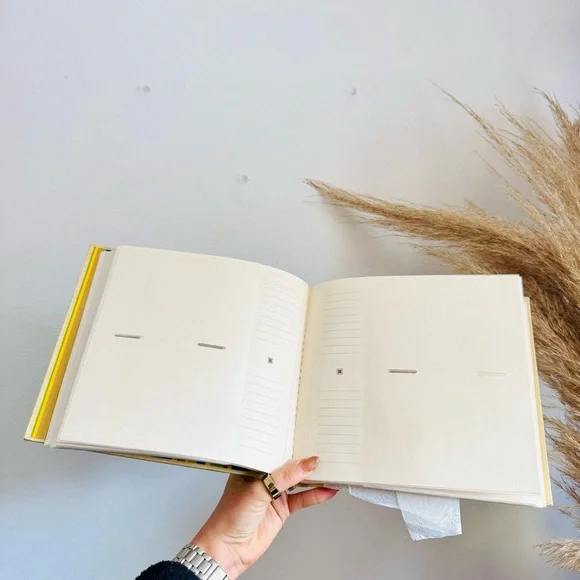 NEW VINTAGE HALLMARK 90s Y2K Beige Stripe Picture Album Photo Coffee Table Book - Picture 3 of 10